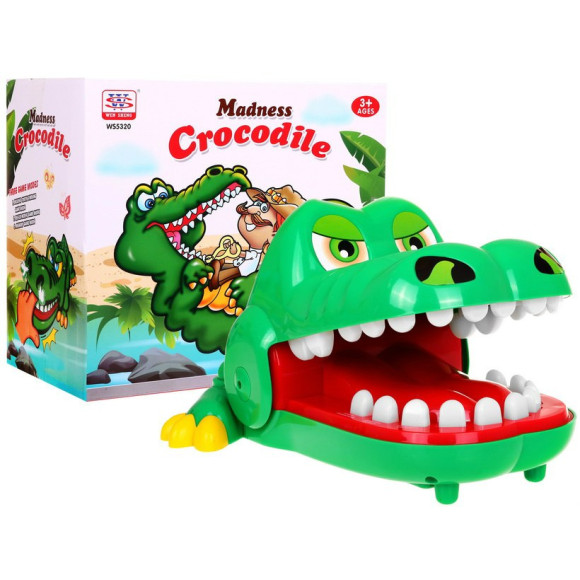 Gra zręcznościowa "Krokodyl u dentysty" dla dzieci 3+ Interaktywna zabawka + 3 tryby gry Bolący ząbek Refleks Memory Gra zręcznościowa "Krokodyl u dentysty" dla dzieci 3+ Interaktywna zabawka + 3 tryby gry Bolący ząbek Refleks Memory