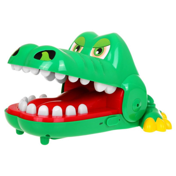 Gra zręcznościowa "Krokodyl u dentysty" dla dzieci 3+ Interaktywna zabawka + 3 tryby gry Bolący ząbek Refleks Memory Gra zręcznościowa "Krokodyl u dentysty" dla dzieci 3+ Interaktywna zabawka + 3 tryby gry Bolący ząbek Refleks Memory