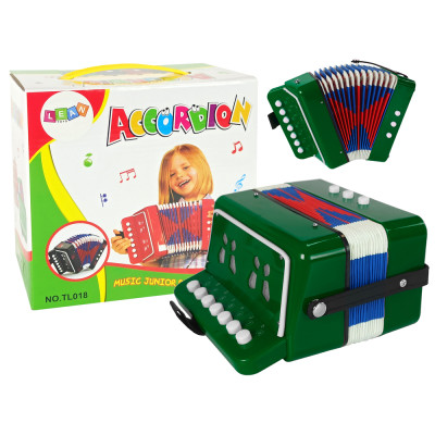 Akordeon Instrument Dla Małego Muzyka Zielony
