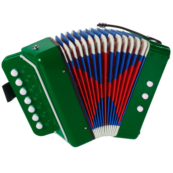Akordeon Instrument Dla Małego Muzyka Zielony Akordeon Instrument Dla Małego Muzyka Zielony