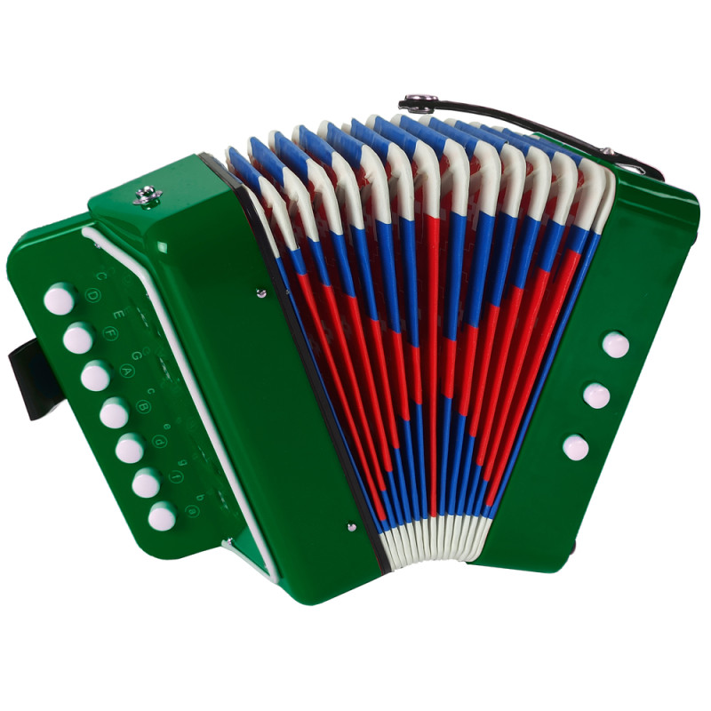 Akordeon Instrument Dla Małego Muzyka Zielony