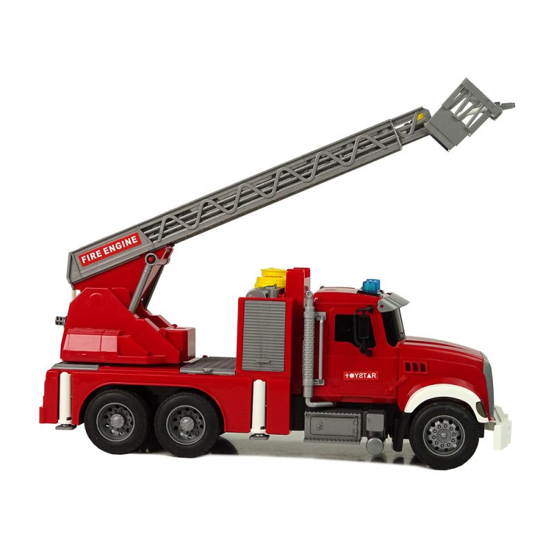 Samochód Ciężarówka Straż Pożarna Czerwona Woda Dźwięki Światła