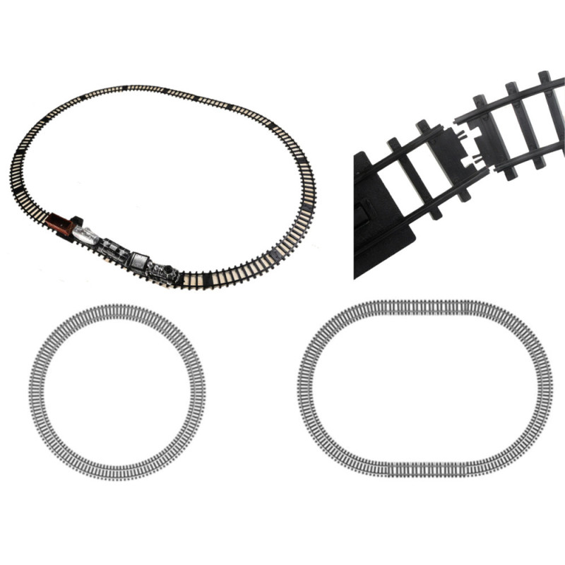 Ogromna Kolejka Pociąg Tory Dźwięk Światła Dym R/C 206,5 cm x 153,5 cm