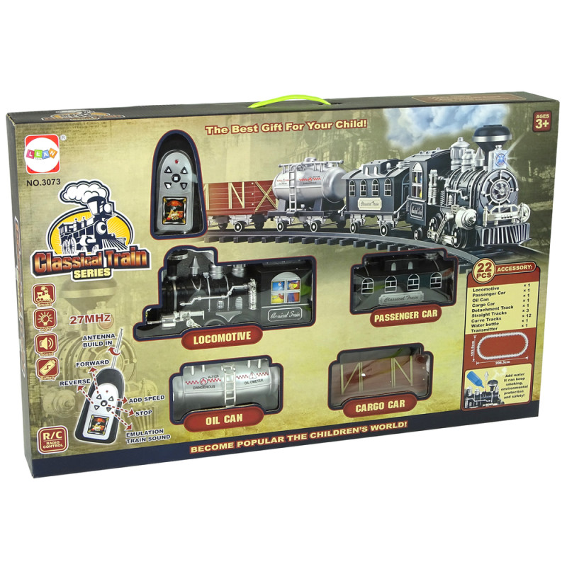 Ogromna Kolejka Pociąg Tory Dźwięk Światła Dym R/C 206,5 cm x 153,5 cm