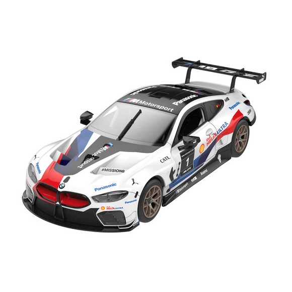 BMW M8 GTE biały RASTAR model 1:18 Zdalnie sterowane auto + Body kit + Pilot 2,4 GHz