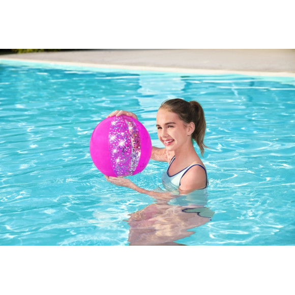 Piłka Plażowa Z Brokatem Rózowa 41cm Bestway 31050 Piłka Plażowa Z Brokatem Rózowa 41cm Bestway 31050
