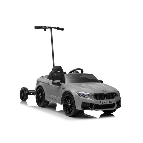 Auto Na Akumulator BMW M5 Z Platformą Dla Rodzica Srebrne Lakierowane