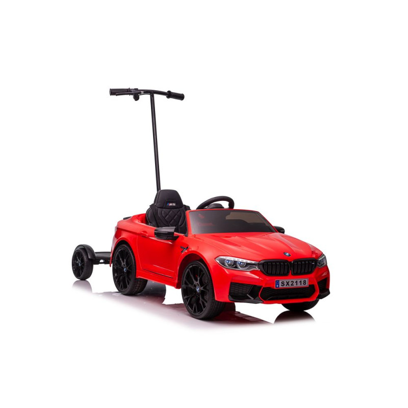Auto Na Akumulator BMW M5 Z Platformą Dla Rodzica Czerwone Lakierowane