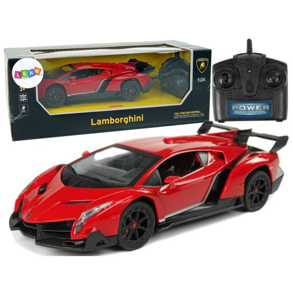 Auto Sportowe R/C 1:24 Lamborghini Veneno Czerwone 2.4 G Światła Auto Sportowe R/C 1:24 Lamborghini Veneno Czerwone 2.4 G Światła
