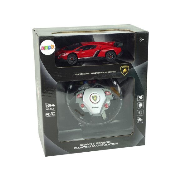 Auto Zdalnie Sterowane Lamborghini Veneno Czerwony 2,4 G Pilot Kierownica Dźwięk Światła 1:24 Auto Zdalnie Sterowane Lamborghini Veneno Czerwony 2,4 G Pilot Kierownica Dźwięk Światła 1:24