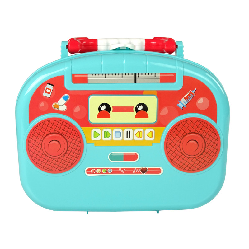 Zestaw Małego Lekarza Walizka Turkusowy Stetoskop Nożyczki