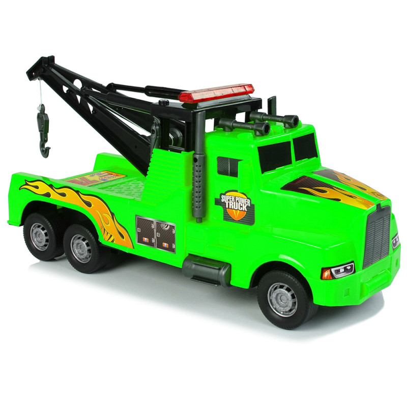 Auto Ciężarówka Holownik Pomoc Drogowa 1:10 Lina Zielona