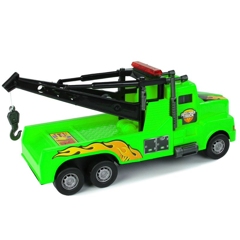 Auto Ciężarówka Holownik Pomoc Drogowa 1:10 Lina Zielona