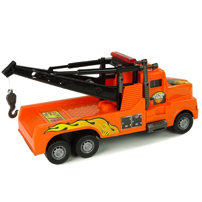 Auto Ciężarówka Holownik Pomoc Drogowa 1:10 Lina Pomarańczowa