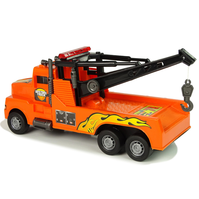 Auto Ciężarówka Holownik Pomoc Drogowa 1:10 Lina Pomarańczowa