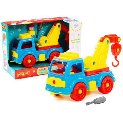 Dźwig Holownik Transport Klocki Do Rozkręcania DIY 38 Elementów 84828