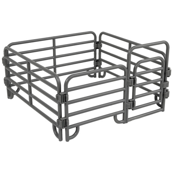 Zestaw Figurek Cztery Osiołki Rolnik Ogrodzenie Szary Zestaw Figurek Cztery Osiołki Rolnik Ogrodzenie Szary