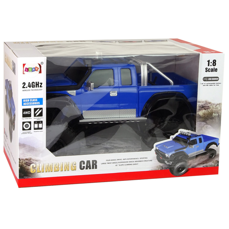 Auto Off- Road R/C 2.4G Climbing Car 1:8 Niebieskie 4x4