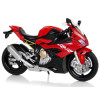 Motocykl Model BMW S1000RR Czerwony Dźwięki Światła