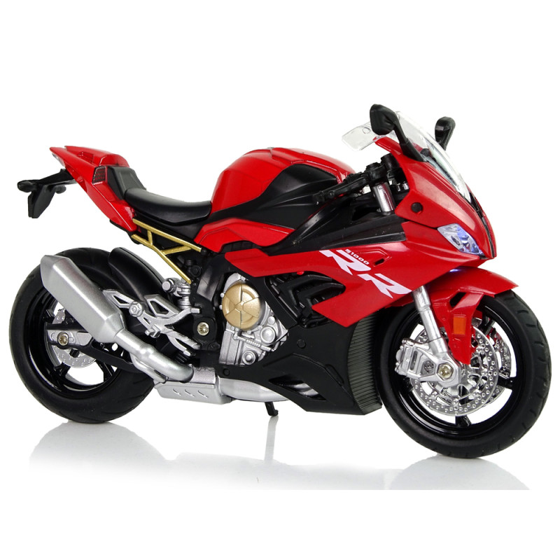 Motocykl Model BMW S1000RR Czerwony Dźwięki Światła
