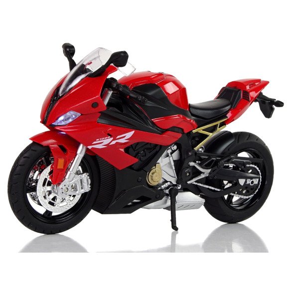 Motocykl Model BMW S1000RR Czerwony Dźwięki Światła Motocykl Model BMW S1000RR Czerwony Dźwięki Światła