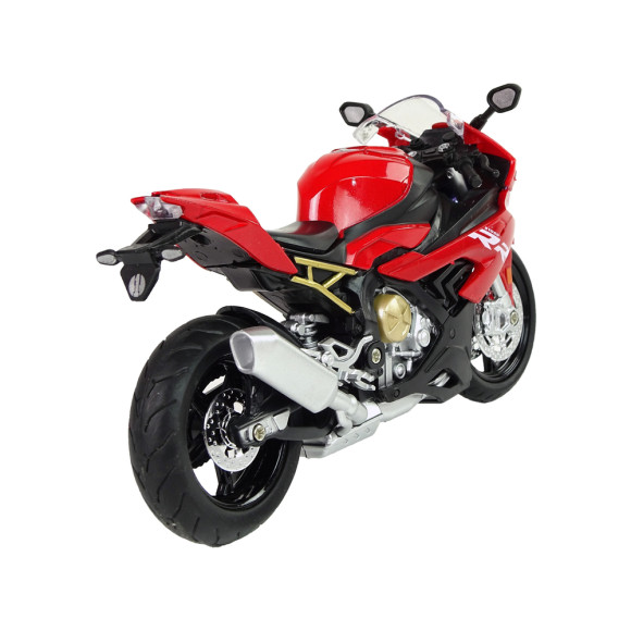 Motocykl Model BMW S1000RR Czerwony Dźwięki Światła Motocykl Model BMW S1000RR Czerwony Dźwięki Światła
