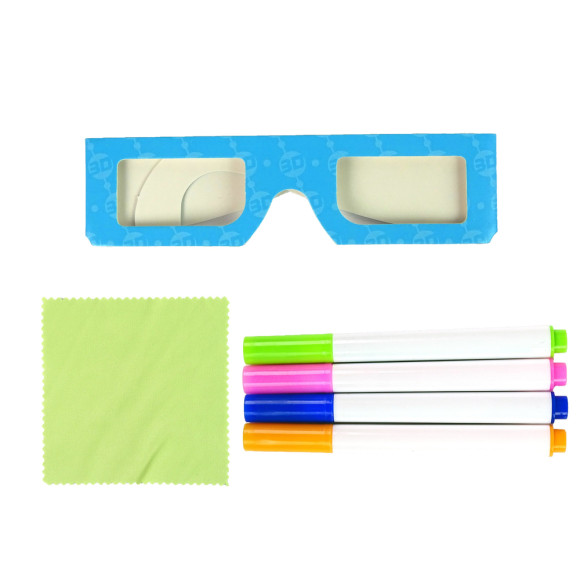 Magiczna Podświetlana Tablica 3D Okulary Niebieska Magiczna Podświetlana Tablica 3D Okulary Niebieska