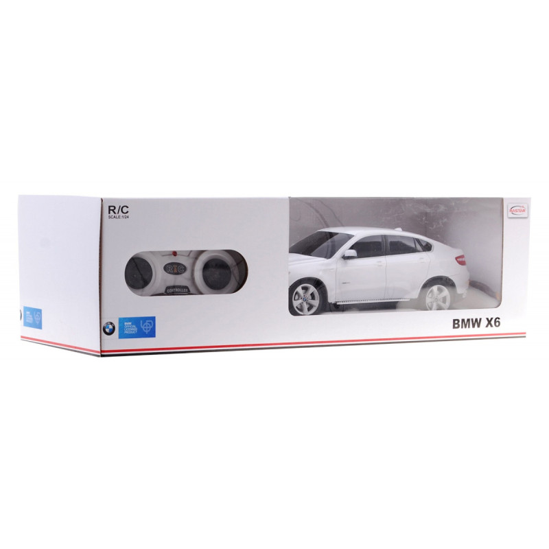 BMW X6 białe RASTAR model 1:24 Zdalnie sterowane Auto SUV + pilot