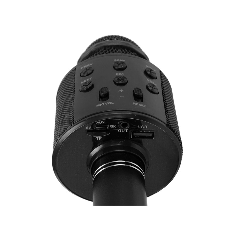 Mikrofon Bezprzewodowy USB Głośnik Nagrywanie Karaoke Model WS-858 Czarny