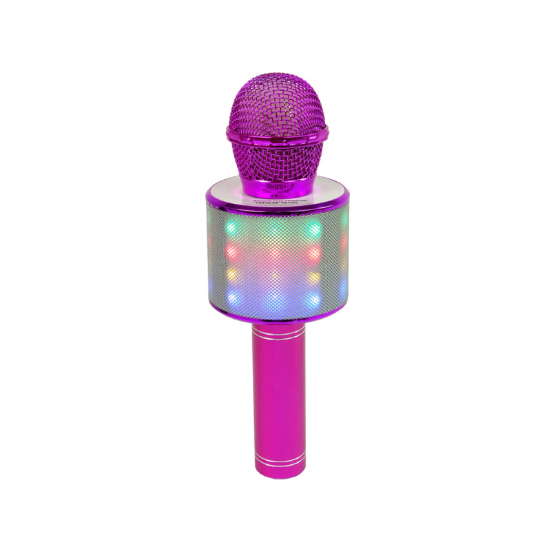 Mikrofon Bezprzewodowy USB Głośnik Nagrywanie Karaoke Model WS-858 Różowy