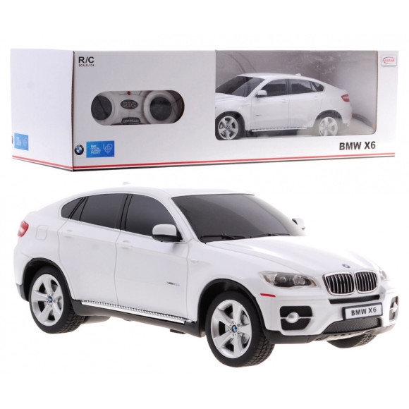 BMW X6 białe RASTAR model 1:24 Zdalnie sterowane Auto SUV + pilot