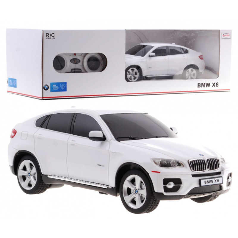 BMW X6 białe RASTAR model 1:24 Zdalnie sterowane Auto SUV + pilot