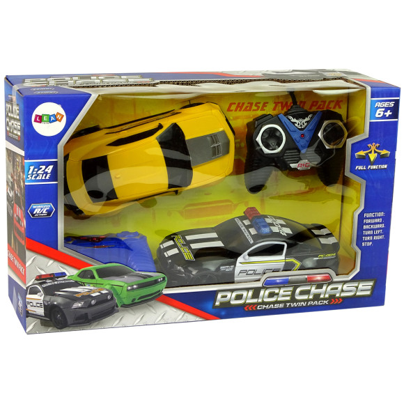 Autka R/C Pościg Policyjny Patrol Żółte Auto Sportowe Piloty Autka R/C Pościg Policyjny Patrol Żółte Auto Sportowe Piloty