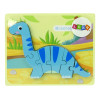 Drewniane Puzzle Dinozaur Brachiosaur Niebieski