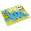 Drewniane Puzzle Dinozaur Brachiosaur Niebieski