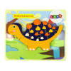 Drewniane Puzzle Dinozaury Triceratops Ankylosaurus Pomarańczowy
