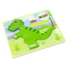 Drewniane Puzzle Dinozaur Isanosaurus Tyranosaurus Zielony