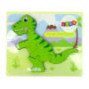 Drewniane Puzzle Dinozaur Isanosaurus Tyranosaurus Zielony
