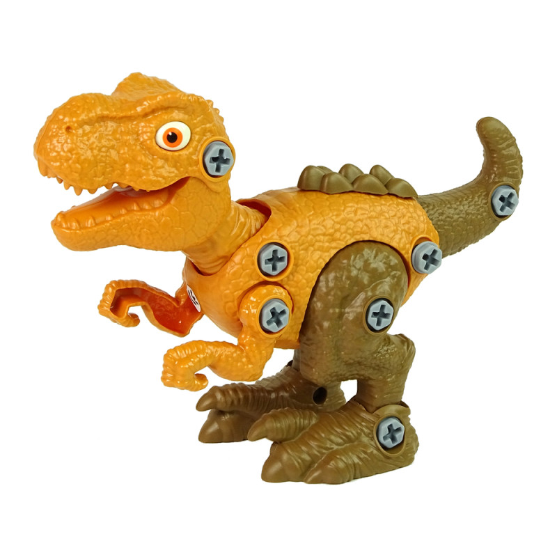 Zestaw Dinozaur Tyranozaur Rex z Jajkiem DIY Śrubokręt Pomarańczowy