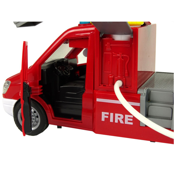 Samochód Ciężarówka Straż Pożarna Czerwona Woda Dźwięki Światła