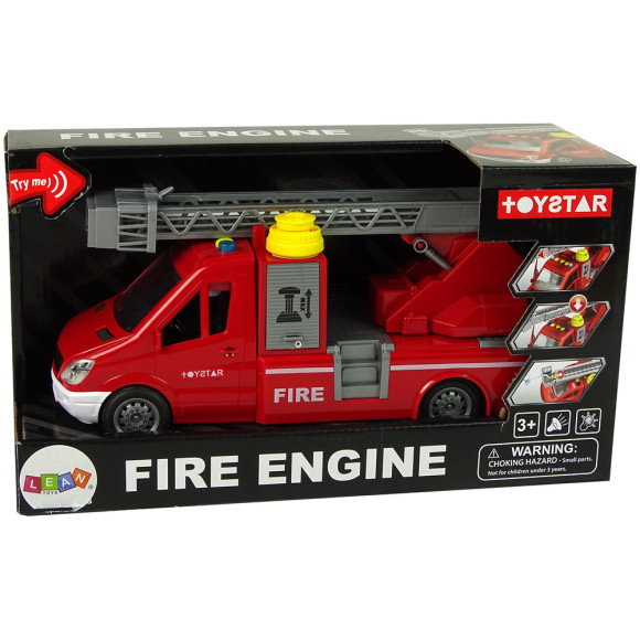 Samochód Ciężarówka Straż Pożarna Czerwona Woda Dźwięki Światła