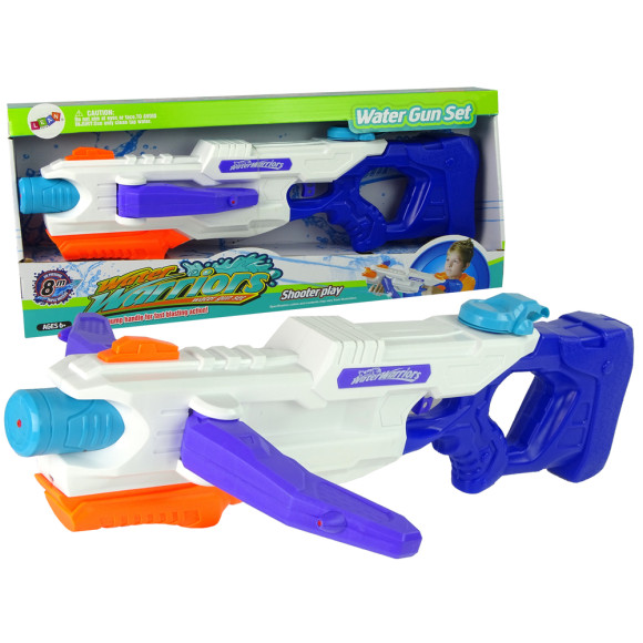 Pistolet na Wodę 1000ml Biało- Niebieski Rozkładane Ramię 60 cm Zasięg 8 m Pistolet na Wodę 1000ml Biało- Niebieski Rozkładane Ramię 60 cm Zasięg 8 m