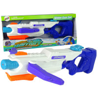 Pistolet na Wodę 1000ml Biało- Niebieski Rozkładane Ramię 60 cm Zasięg 8 m