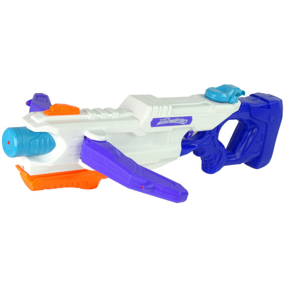 Pistolet na Wodę 1000ml Biało- Niebieski Rozkładane Ramię 60 cm Zasięg 8 m Pistolet na Wodę 1000ml Biało- Niebieski Rozkładane Ramię 60 cm Zasięg 8 m