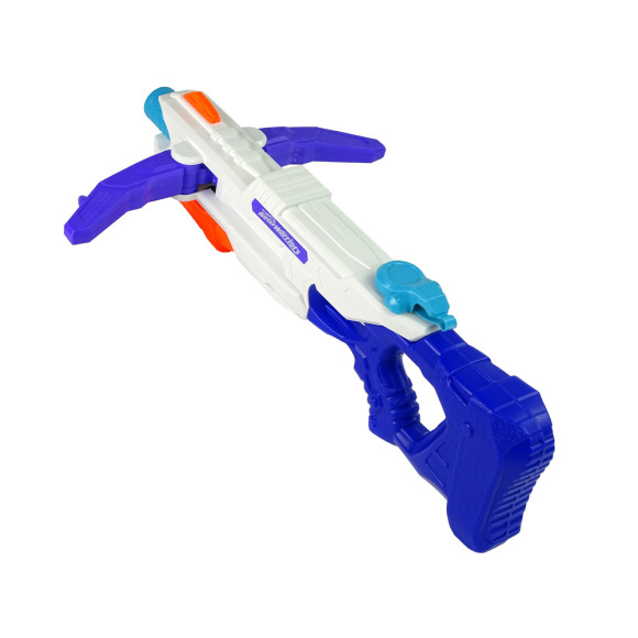 Pistolet na Wodę 1000ml Biało- Niebieski Rozkładane Ramię 60 cm Zasięg 8 m Pistolet na Wodę 1000ml Biało- Niebieski Rozkładane Ramię 60 cm Zasięg 8 m