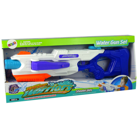 Pistolet na Wodę 1000ml Biało- Niebieski Rozkładane Ramię 60 cm Zasięg 8 m Pistolet na Wodę 1000ml Biało- Niebieski Rozkładane Ramię 60 cm Zasięg 8 m