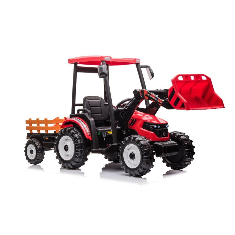Traktor Na Akumulator Z Przyczepą Hercules Czerwony 24V
