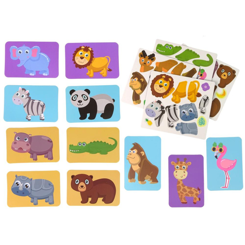 Magnetyczna Układanka Książka Zwierzęta Puzzle Krokodyl Małpka