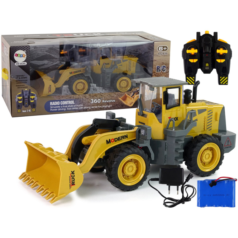 Ogromna Koparka Ładowarka R/C LED Zdalnie Sterowana Akumulator
