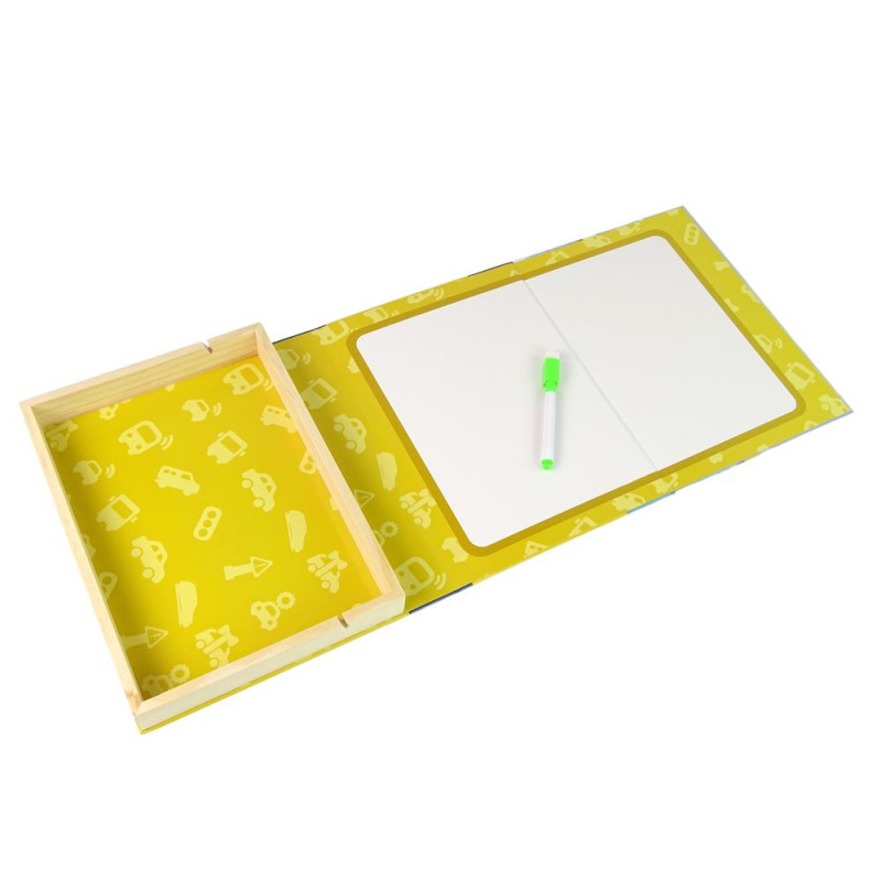 Magnetyczna Układanka Książka Transport Puzzle Karty